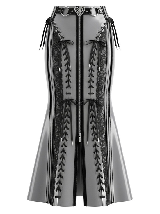 Dominnico Dresses & Skirts - RARE Dominnico “Varsity Archive Skirt”Spanish Designer Runway Sample Vinyl Lace